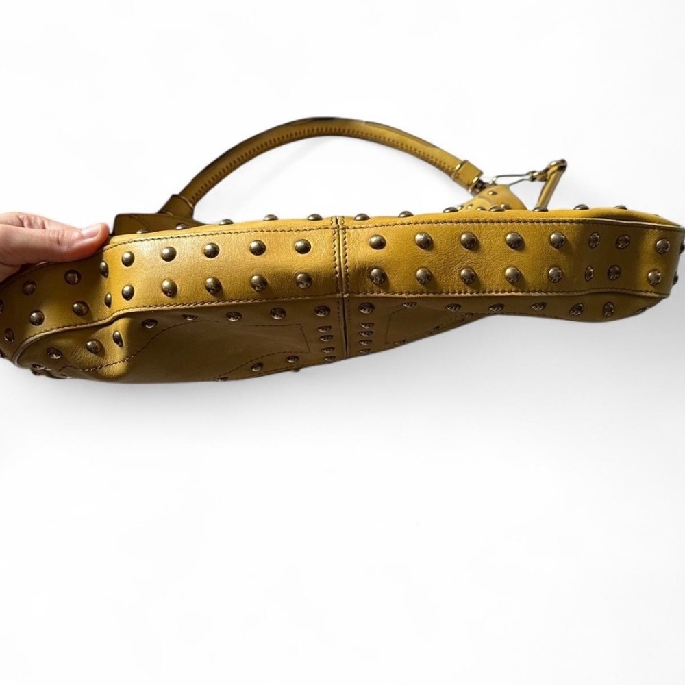 Burberry Yellow Gold Studded Hobo Bag - Picture 4 of 6
